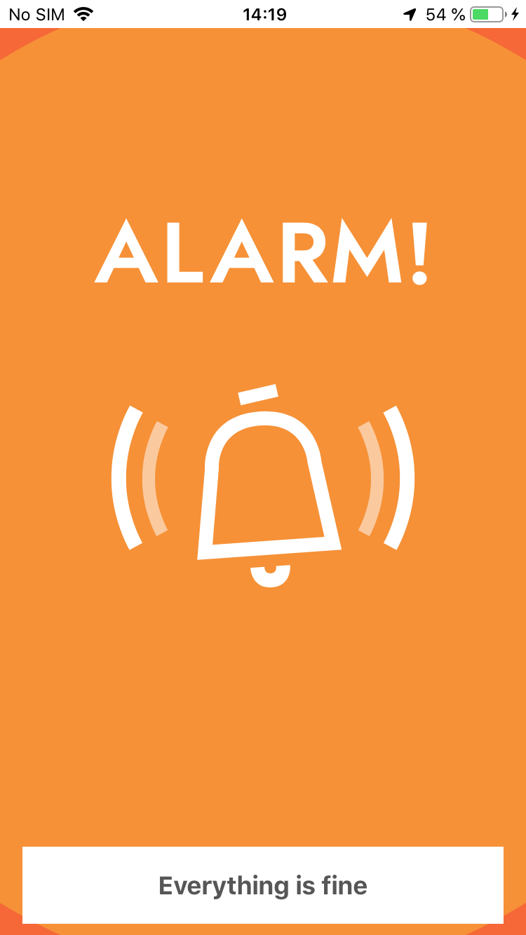 I LOCK IT App Alarm Notification on the Smartphone